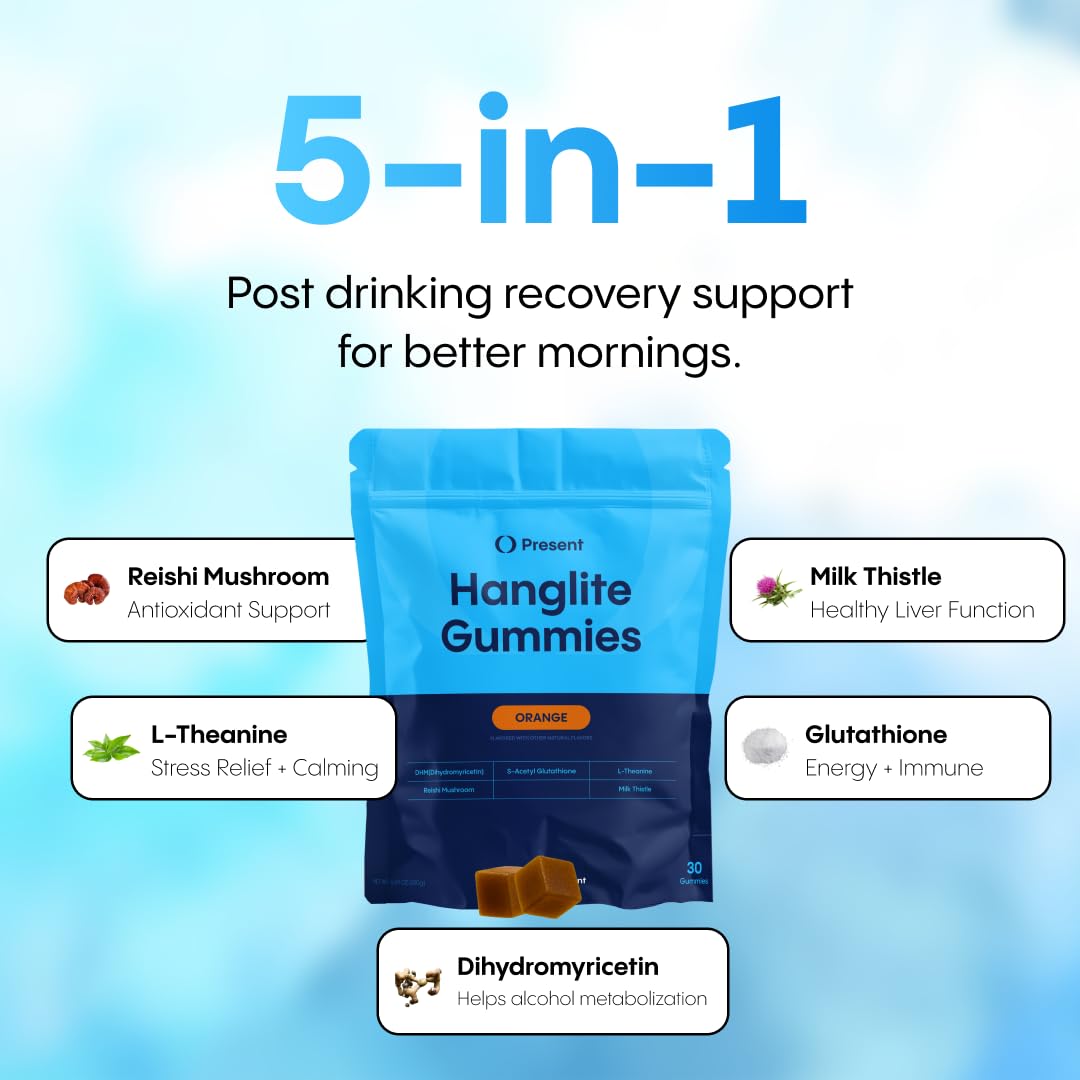 Hanglite Gummies – Liver Support & Post-Drinking Recovery (Orange)