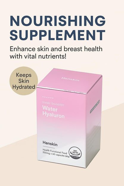 Hanskin Hyaluronic Acid Supplements for Hair, Skin & Nails | 60 Capsules