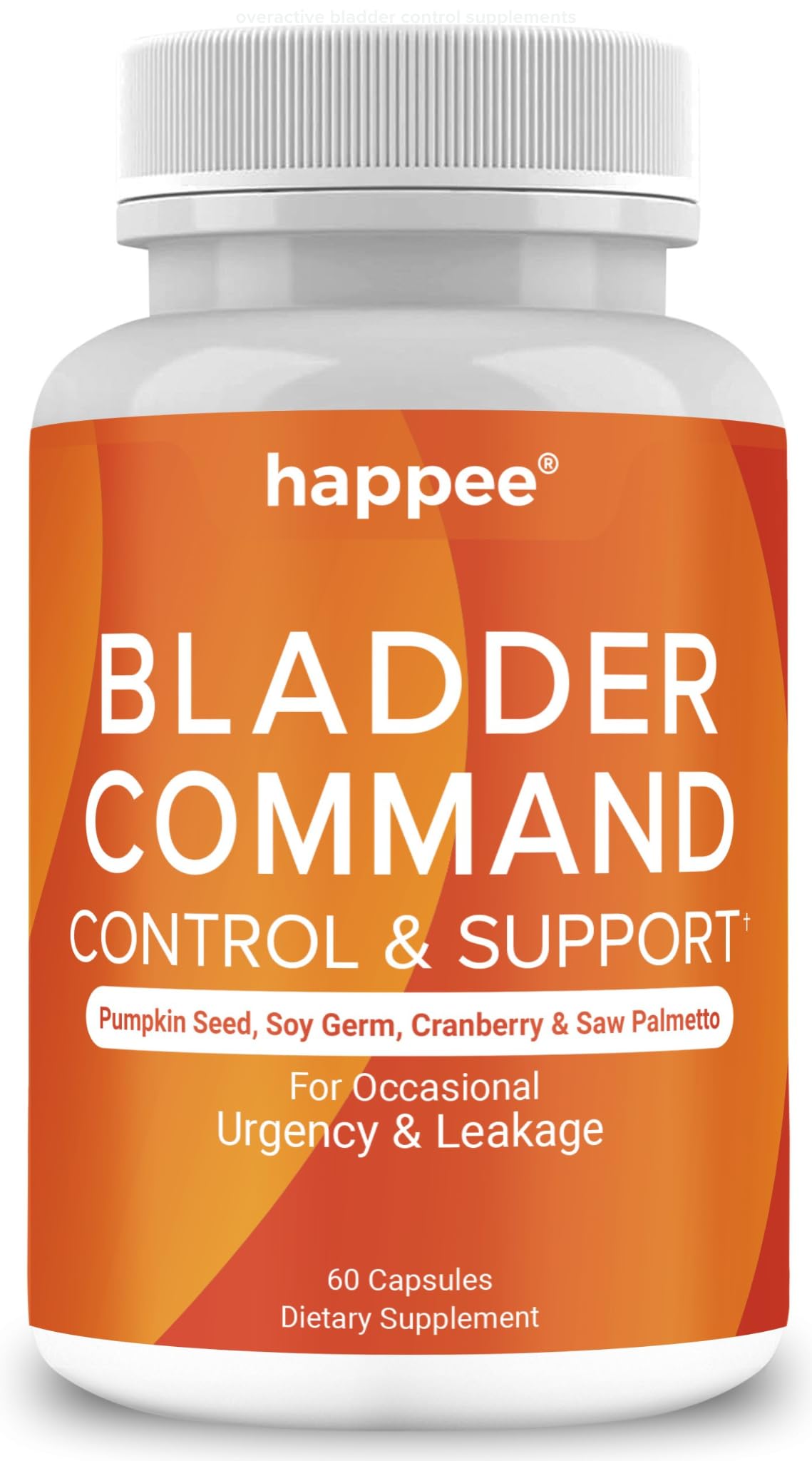 Happee Bladder Command - Bladder Control Supplement for Women & Men, 60 Capsules