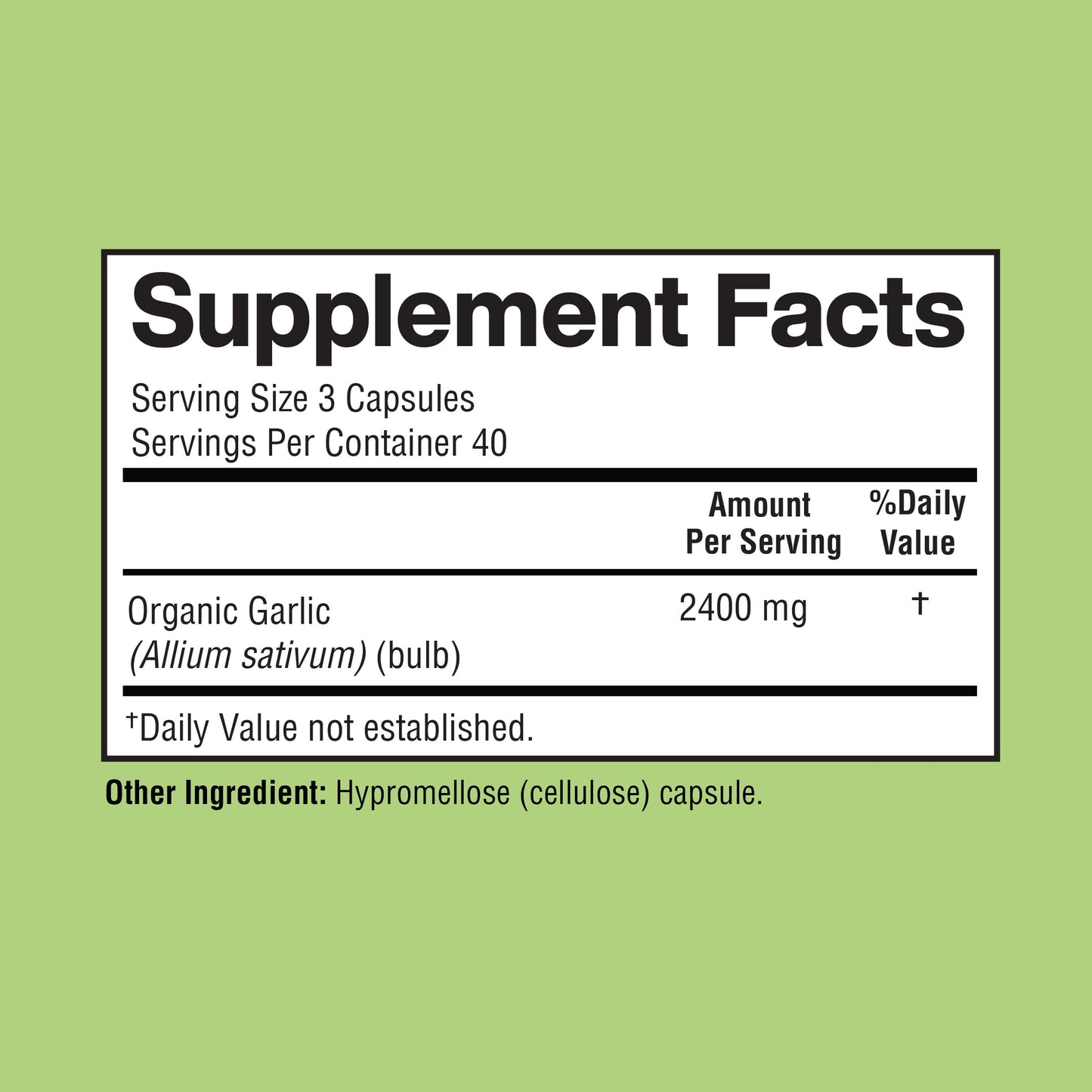 Happi Mi Garlic Capsules 2400mg – Organic California Garlic, Immune Support