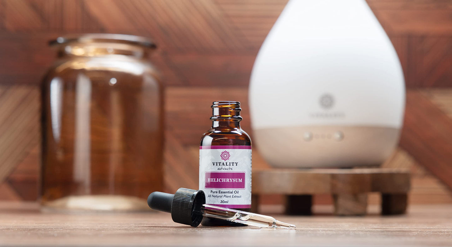 Vitality Extracts Helichrysum Essential Oil 30ml | Skin Care, Aromatherapy & Stress Relief