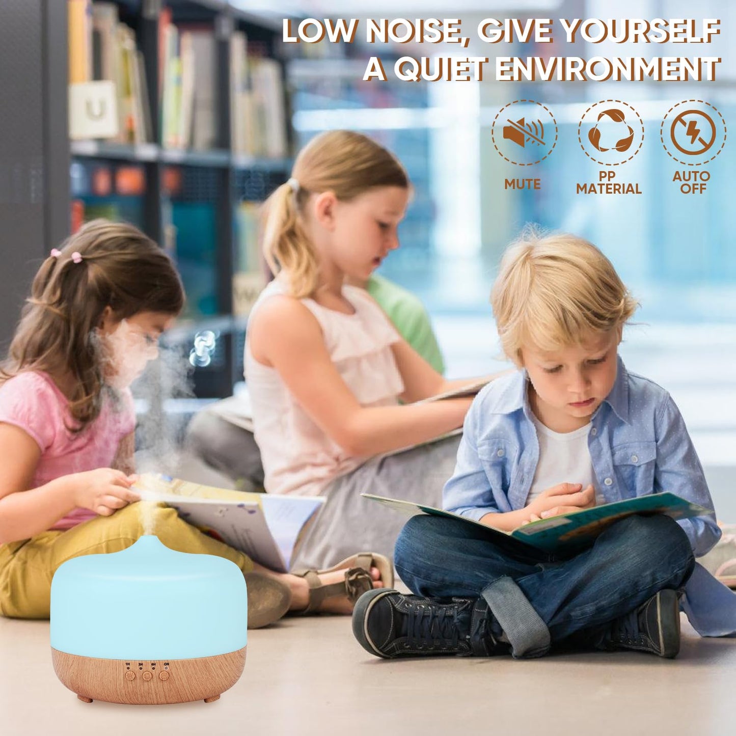 HAPPTWS 1000ml Essential Oil Diffuser with Remote Control - 7 Color LED for Large Rooms
