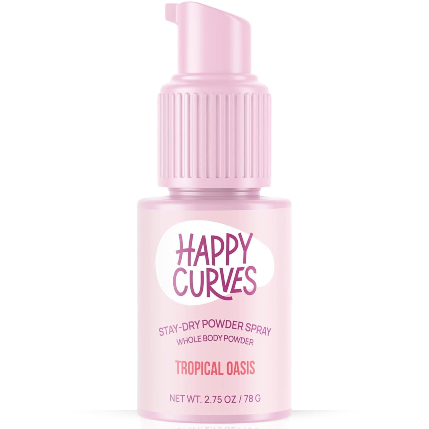 HAPPY CURVES Comfort Powder – Talc-Free Anti-Chafe Powder for Inner Thighs & Private Areas | Tropical Oasis