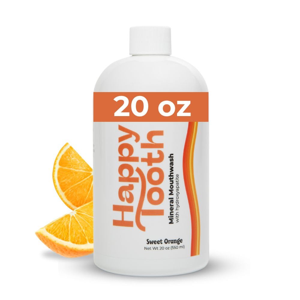 Happy Tooth Hydroxyapatite Mouthwash – Fluoride Free, Enamel Remineralization, Dentist-Formulated