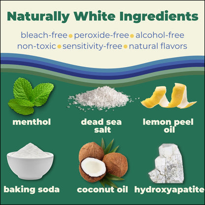 Happy Tooth Natural Whitening Kit – Sensitive Teeth Strips, Enamel Safe