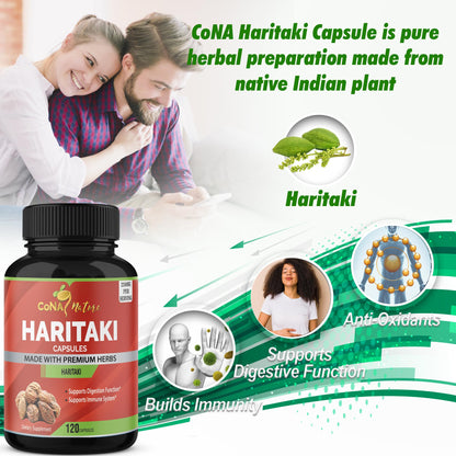 Cona Nature Haritaki Capsules 2250mg – Digestion & Regularity (120 Caps)