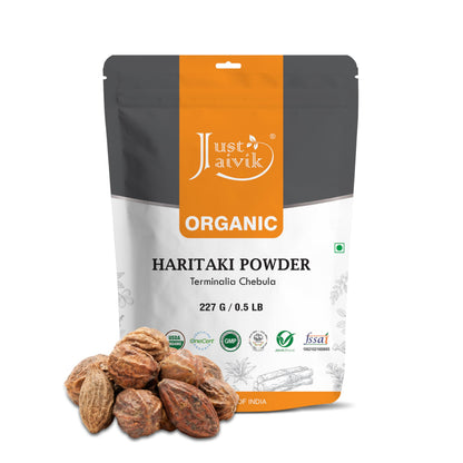 Just Jaivik Haritaki Powder - 100% Organic (227g) - USDA Organic