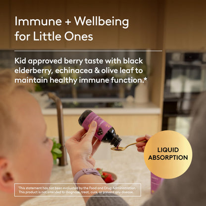 Harker Herbals Children's Immune & Wellbeing Herbal Syrup | Daily Immunity with Elderberry, Echinacea & Olive Leaf (5.1 fl oz)