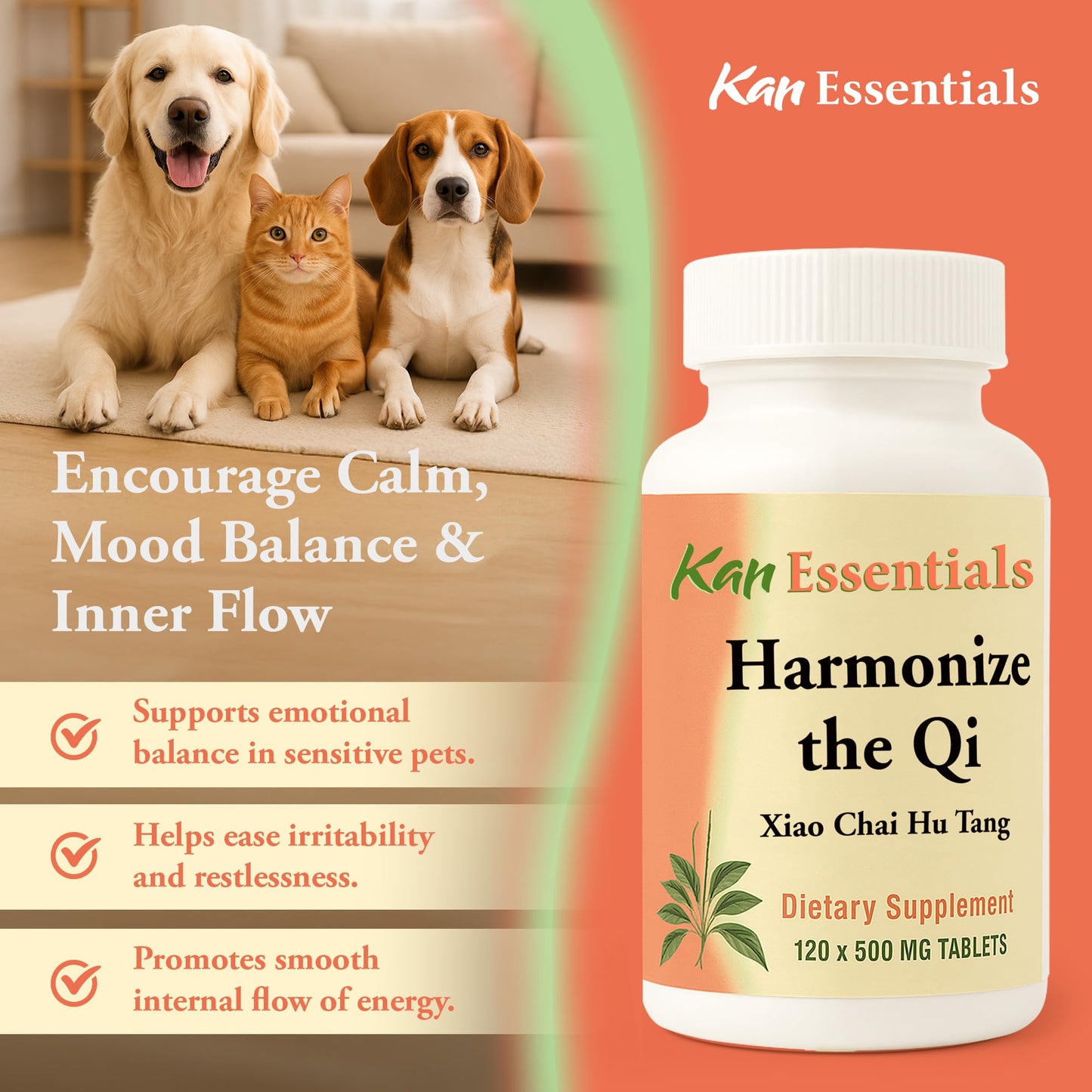 Harmonize the Qi 120 Tabs by Kan Herbs | Manufacturer Sealed Package