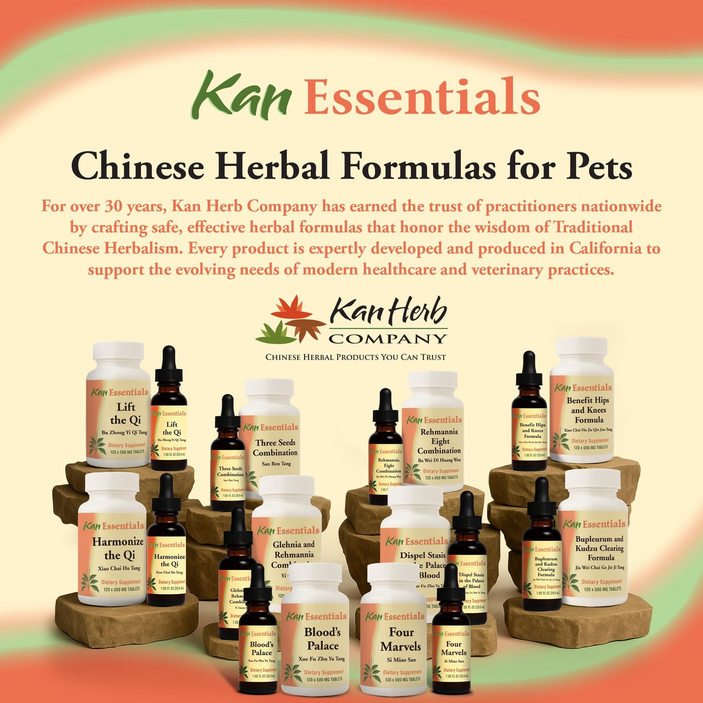 Harmonize the Qi 120 Tabs by Kan Herbs | Manufacturer Sealed Package
