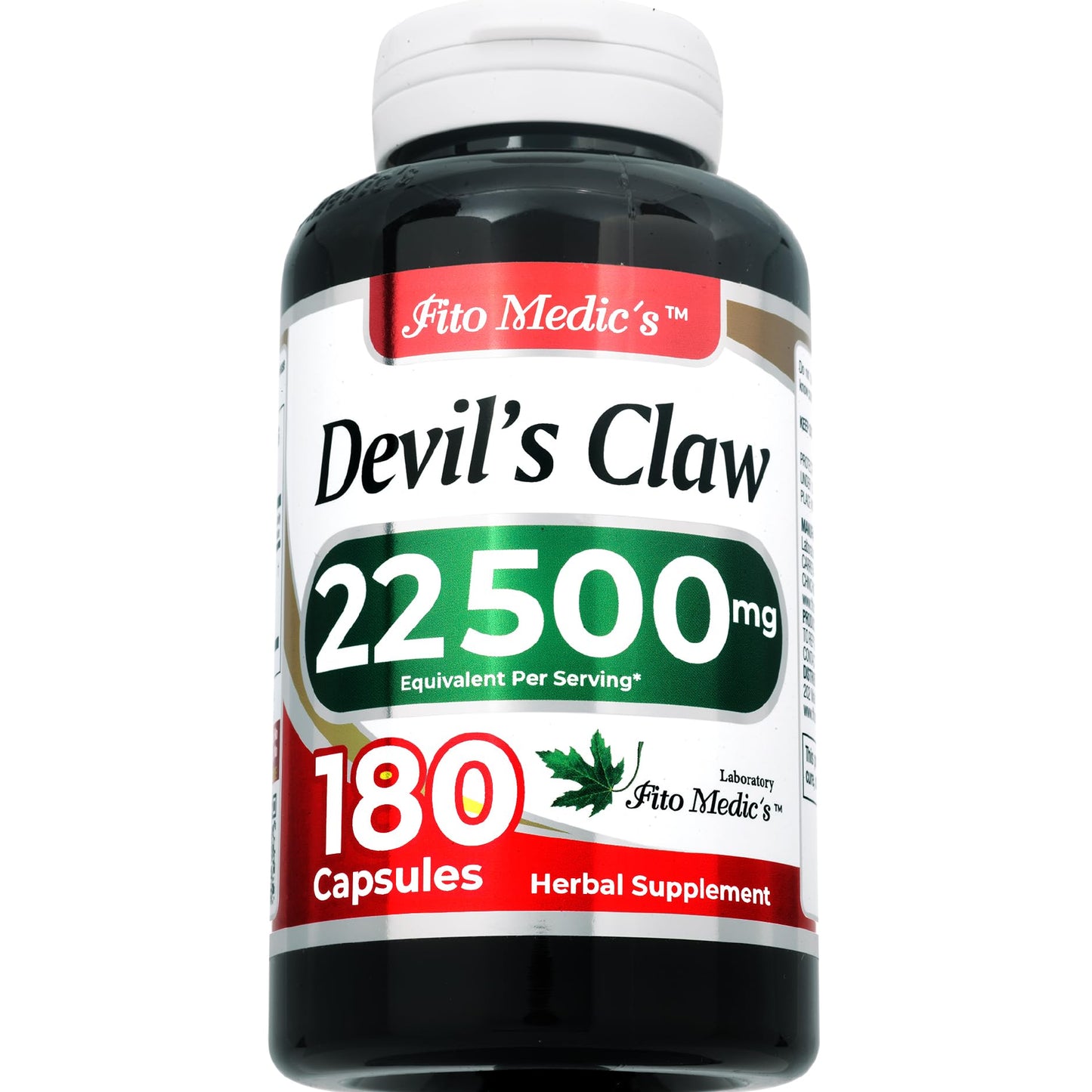 FITO MEDIC'S Lab Devils Claw 180 Capsules – Harpagophytum Procumbens | Ultra High Absorption