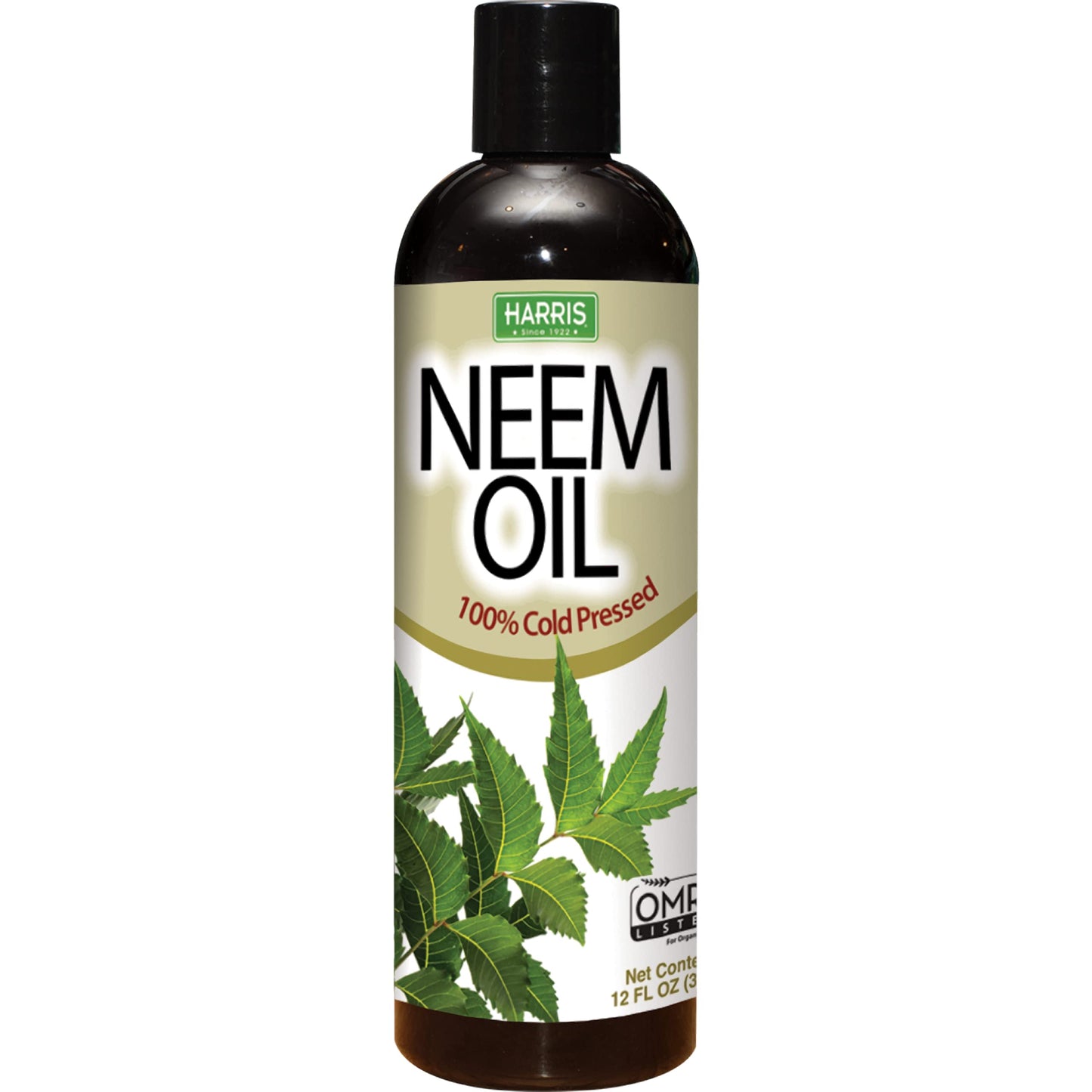 Harris Neem Oil 12oz – Cold Pressed, Unrefined & Cosmetic Grade