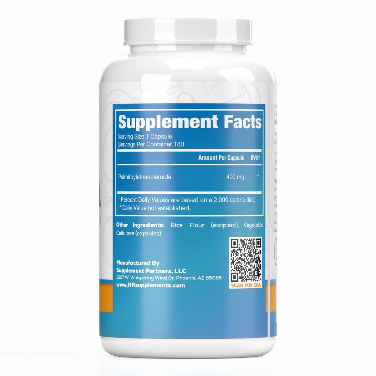 HARVEST NATURALS Palmitoylethanolamide (PEA) Capsules 400mg | 180 Count | Inflammation & Discomfort Support | Lab Tested Ingredients BritishVita | Premium UK Vitamins & Wellness Supplements