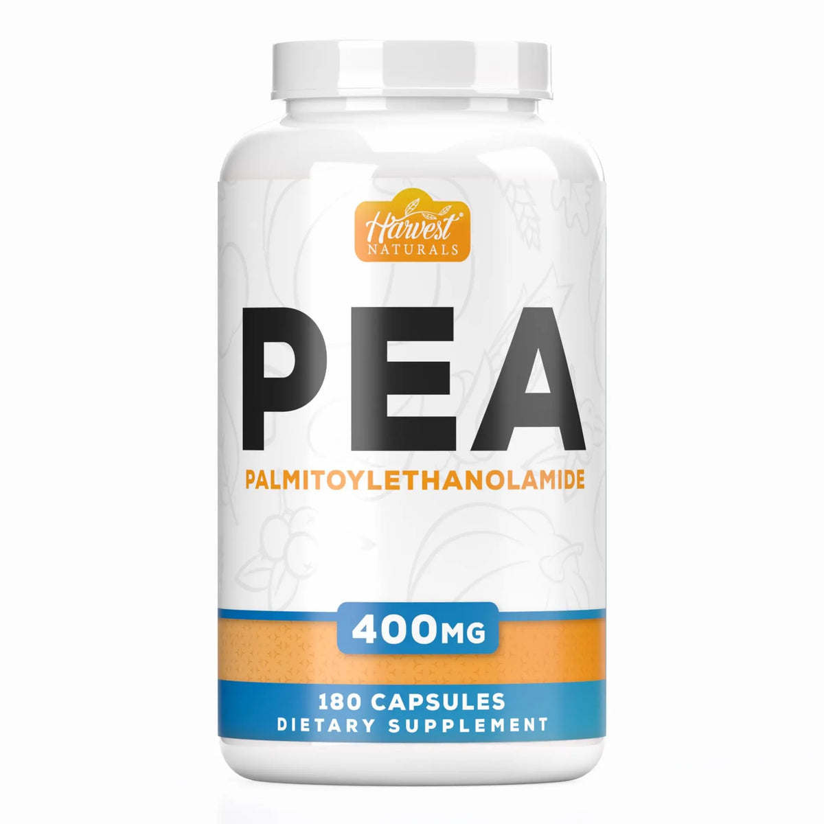 HARVEST NATURALS Palmitoylethanolamide (PEA) Capsules 400mg | 180 Count | Inflammation & Discomfort Support | Lab Tested Ingredients BritishVita | Premium UK Vitamins & Wellness Supplements