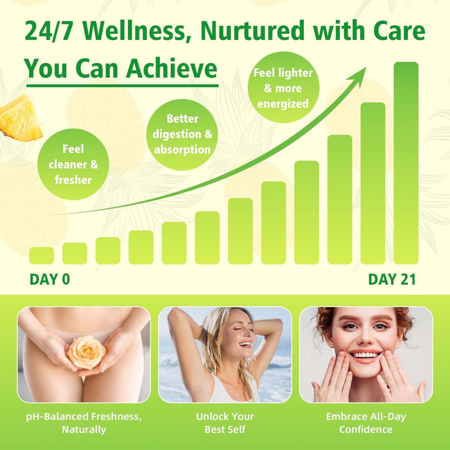 Premium Feminine Balance Gummies for Women's Immune Health – Pineapple Flavor, 120 Count | Vegan & Gluten-Free