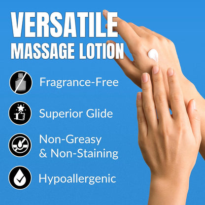 8oz Therapeutic Massage Lotion – Unscented, Non-Greasy | HawkGrips (Pack of 6)