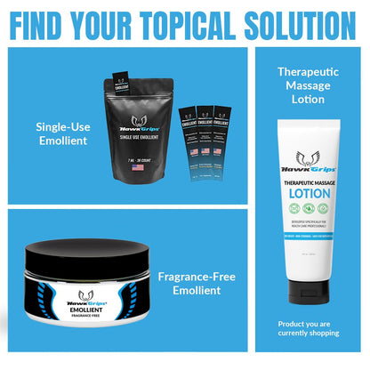 HawkGrips 8oz Therapeutic Massage Lotion - Unscented, Non-Greasy, Deep Tissue | Pack of 24