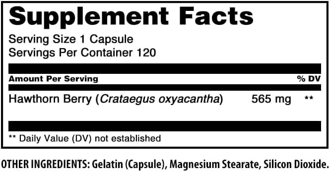 Amazing Formulas Hawthorn Berries 565 mg – 120 Capsules, 3 Pack, Made in USA