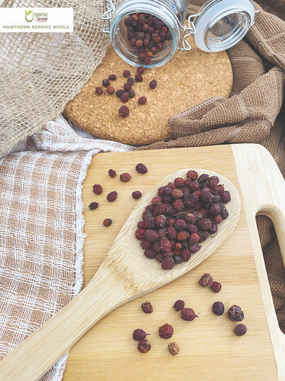 Organic Hawthorn Berries Whole – 1 lb (Albania) | Kosher • Vegan • Non-GMO