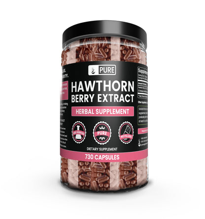 Pure Original Ingredients Hawthorn Berry Extract (730 Capsules) Pure & Natural, No Additives Or Fillers