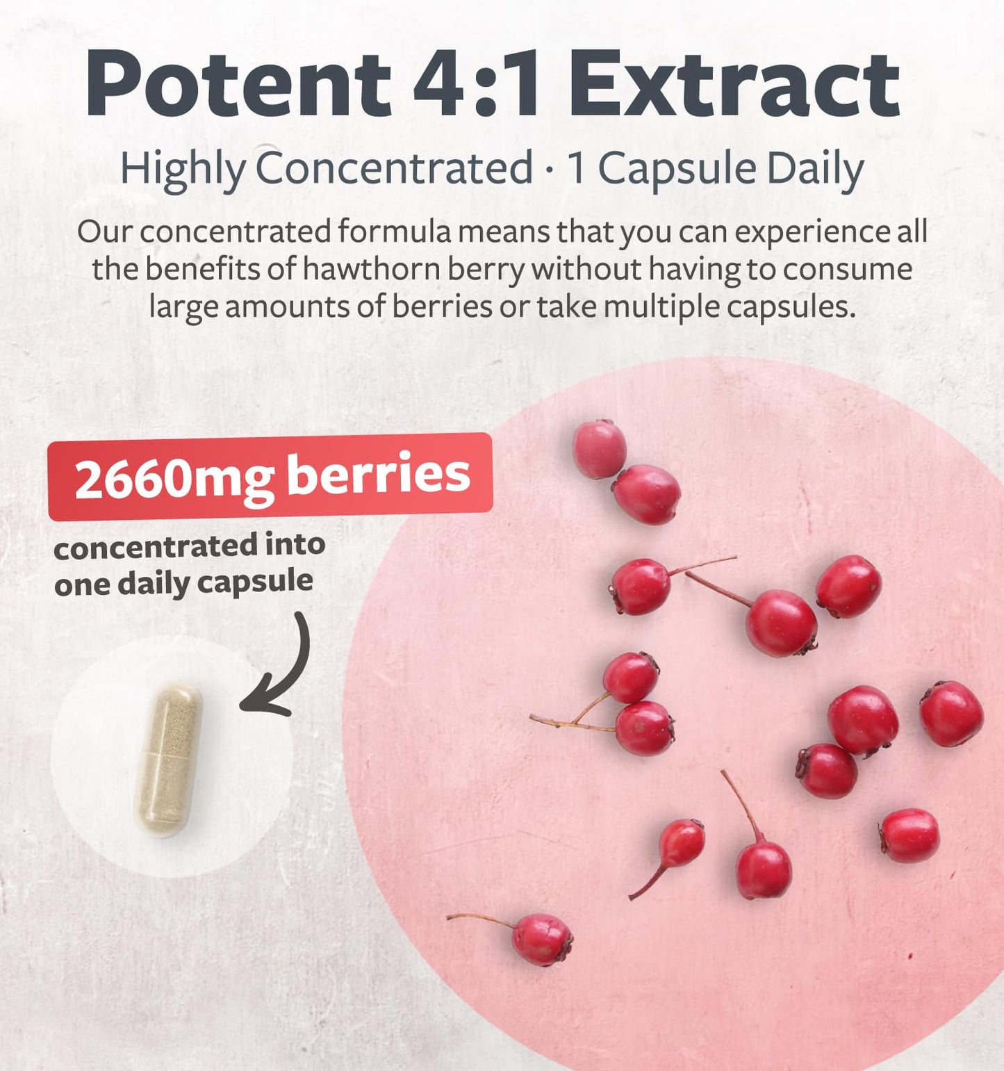 Super Potent Hawthorn Berry Extract Capsules – Extra Strength for Heart Health (Vegan, Non-GMO, Gluten Free)