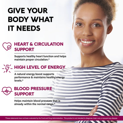 Beet Root Capsules - Heart Health & Blood Pressure Support | Hawthorn Berry, Hibiscus & Garlic - USA Made, 120 Capsules