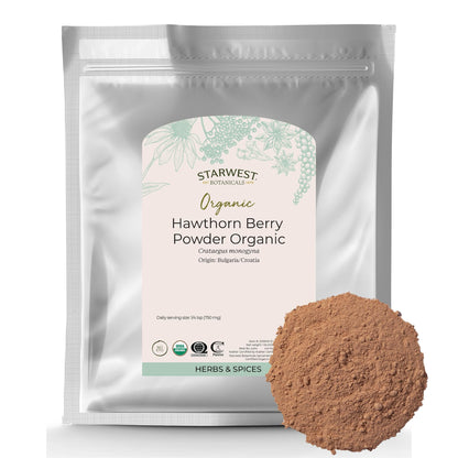 Starwest Botanicals Organic Hawthorn Berry Powder - 1 lb, Kosher, Non-GMO