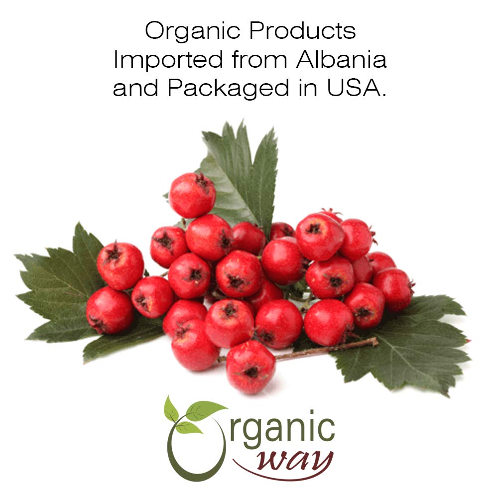 Organic Hawthorn Berry Powder (Crataegus monogyna) – European Wild-Harvest (Albania) – Kosher, Vegan, Non-GMO, Gluten Free – USDA Certified – 8 oz