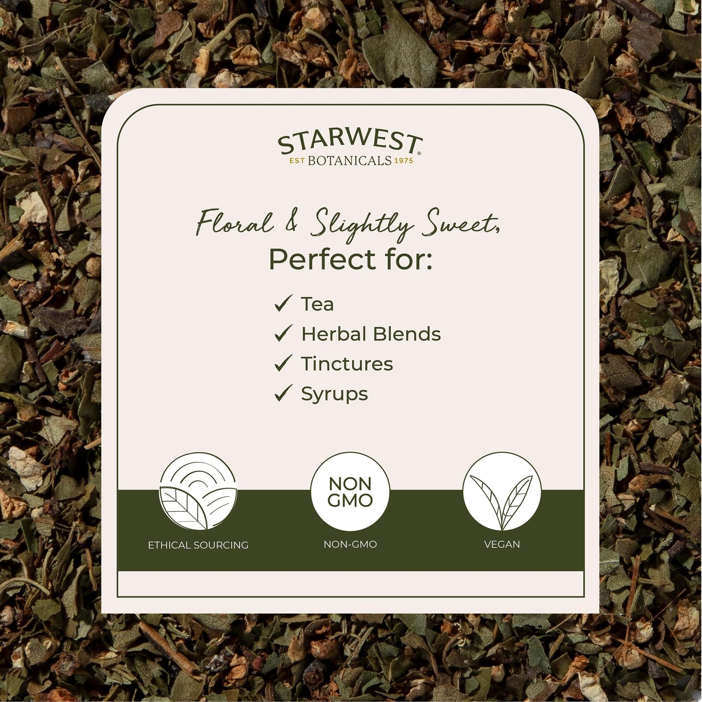 Starwest Hawthorn Leaves & Flowers - Organic Dried Hawthorn Tea, 4 oz