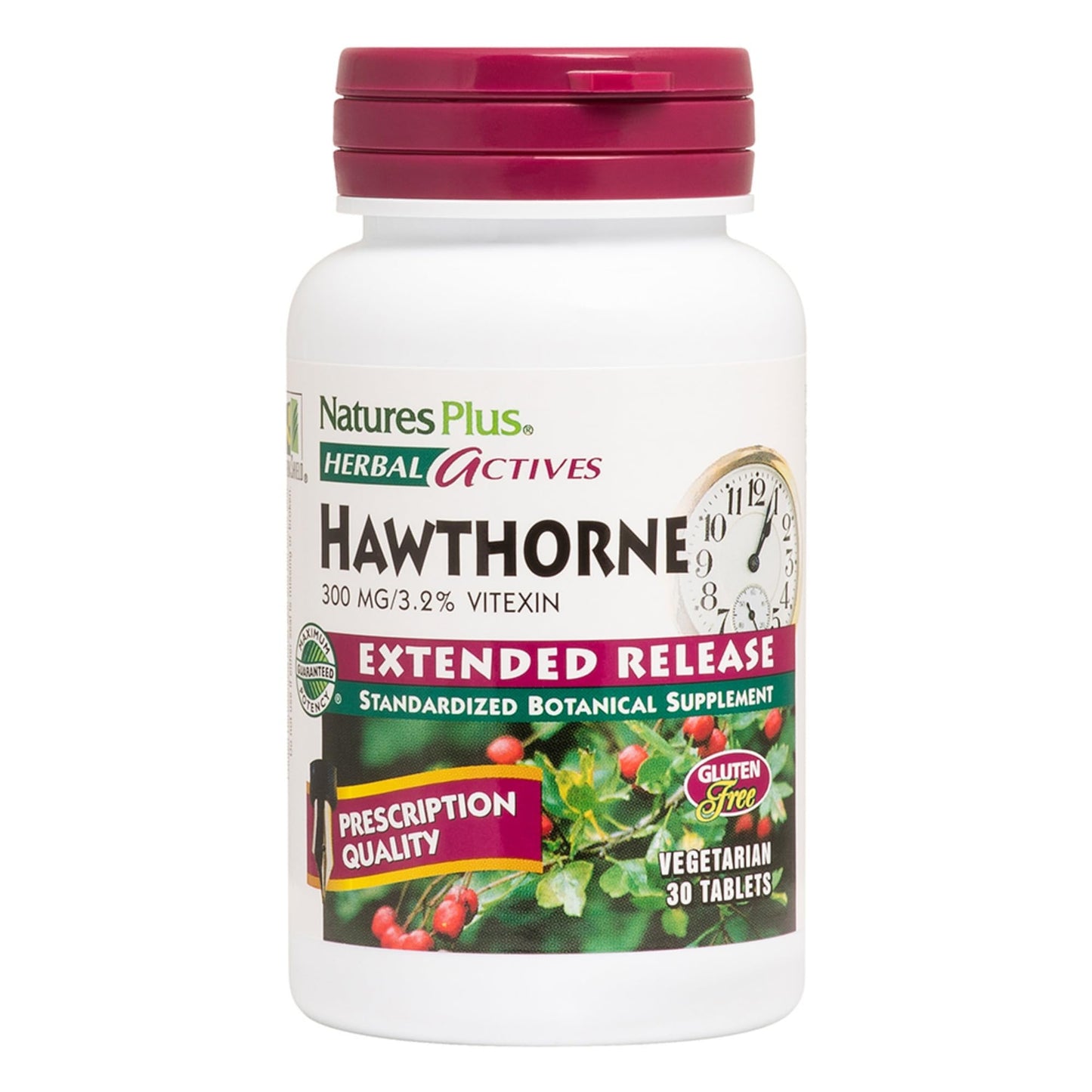 Extended Release Hawthorne Tablets by NaturesPlus | Herbal Actives