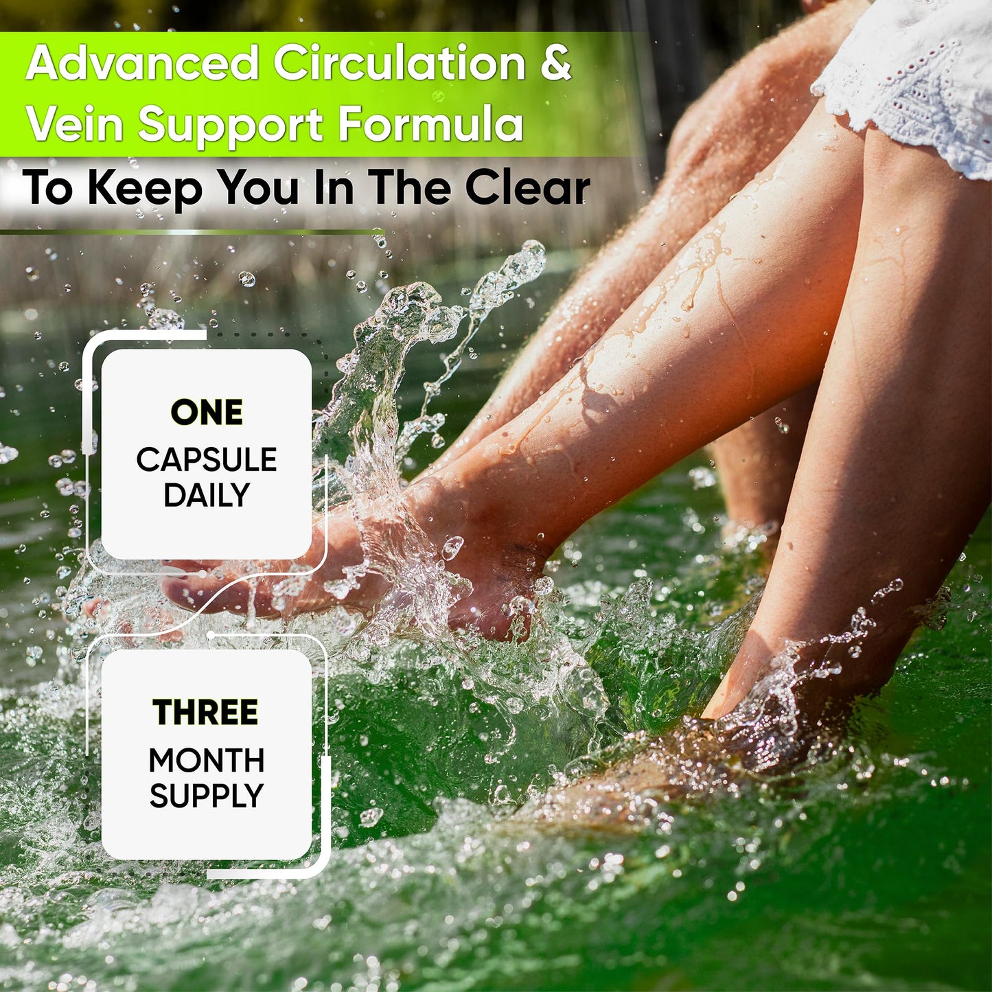 Best Blood Circulation Supplements & Vein Support – Blood Flow, Leg Circulation, Heart Health, Varicose Veins | Butcher's Broom & Diosmin – 90 Caps