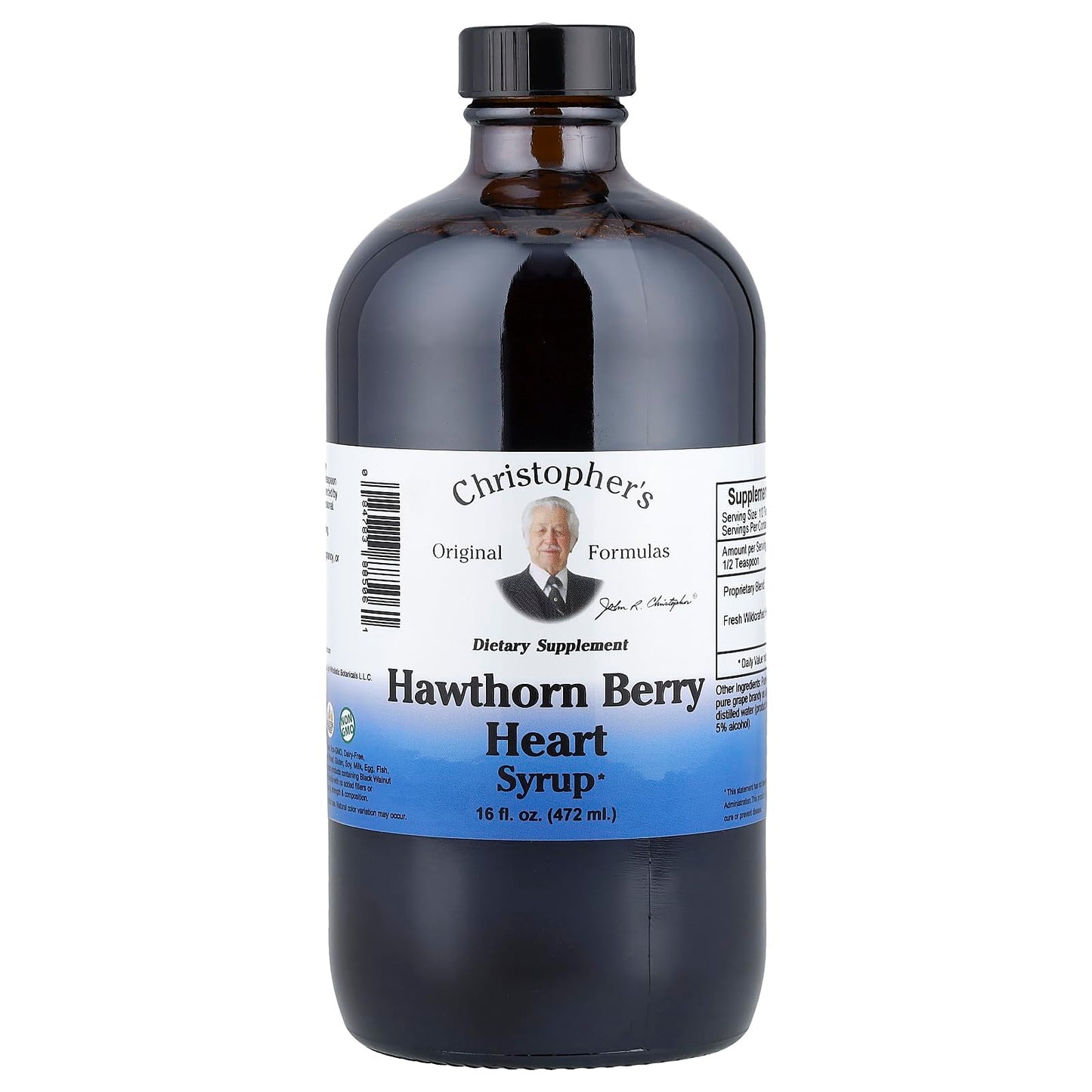 Christopher's Original Formulas Hawthorn Berry Heart Syrup - 16 fl oz | Natural Herbal Wellness