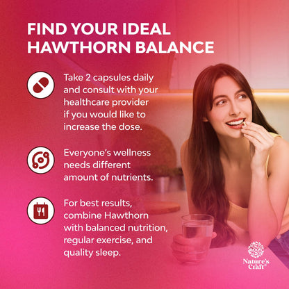 High Strength Hawthorn Berry Capsules - 4:1 Leaf & Flower Extract for Heart Health | 120 Count
