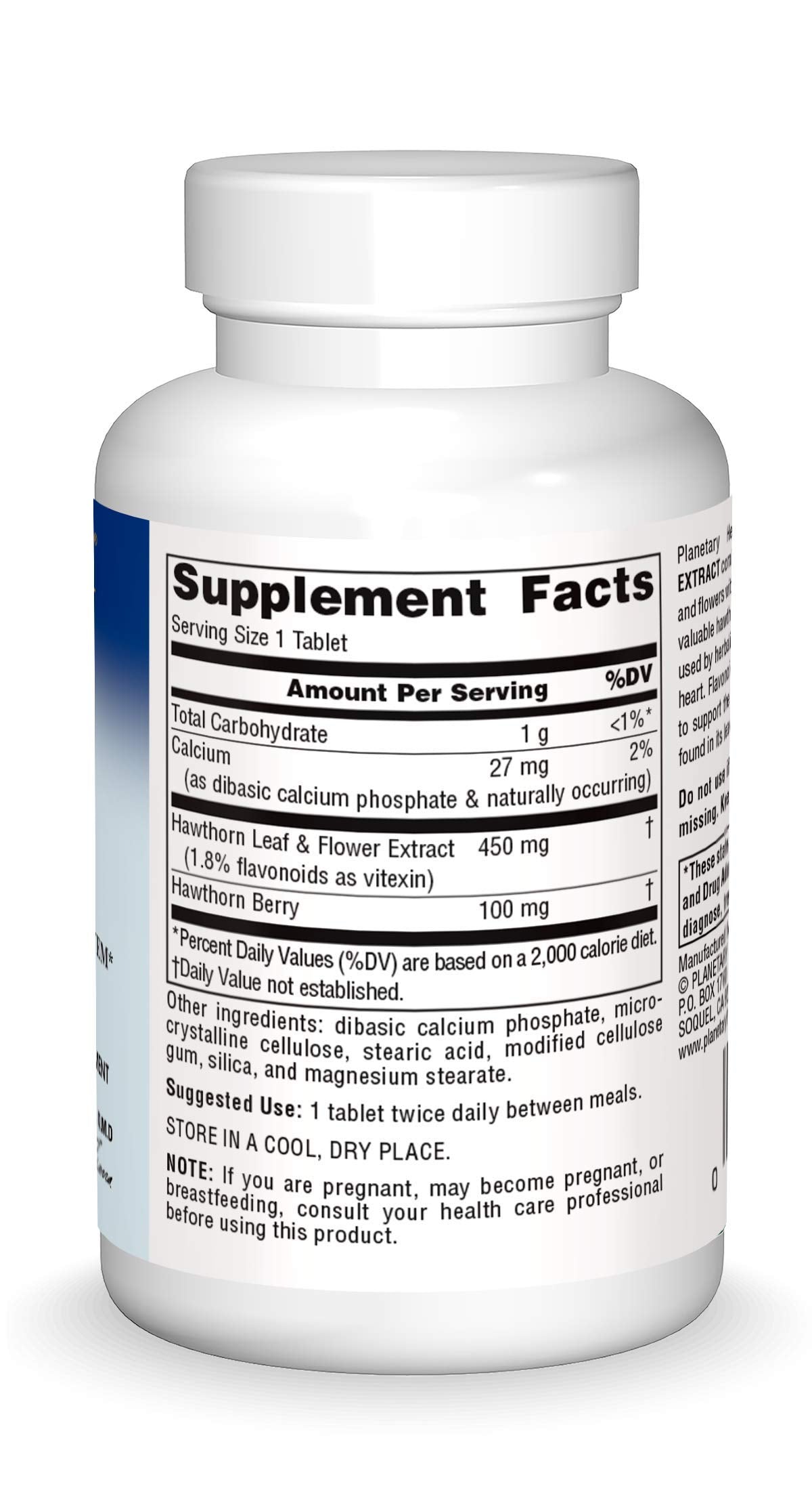 Planetary Herbals Full Spectrum Hawthorn Extract Tablets, 30 Count – Heart Health Support