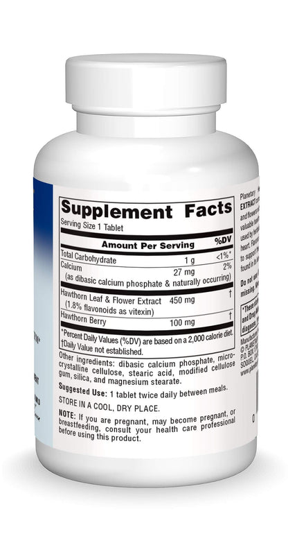 Planetary Herbals Full Spectrum Hawthorn Extract Tablets, 30 Count – Heart Health Support