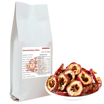 Hawthorn Slices 250g (8.81oz) Seedless Dried Hawthorn for Tea | Hollow Circle