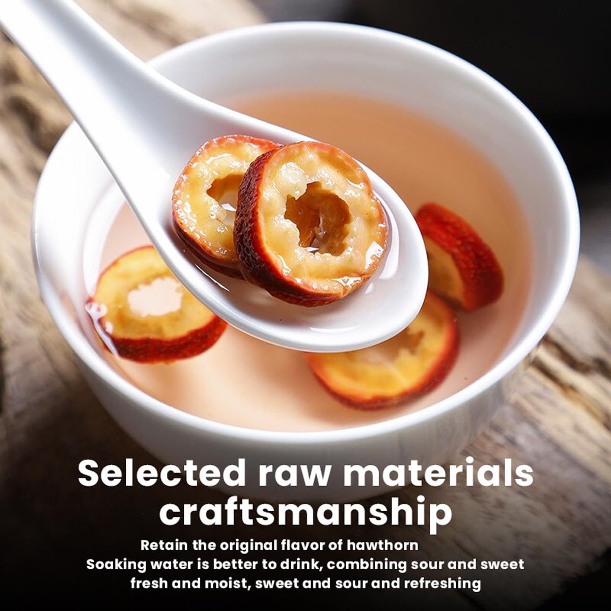 Hawthorn Slices 250g (8.81oz) Seedless Dried Hawthorn for Tea | Hollow Circle