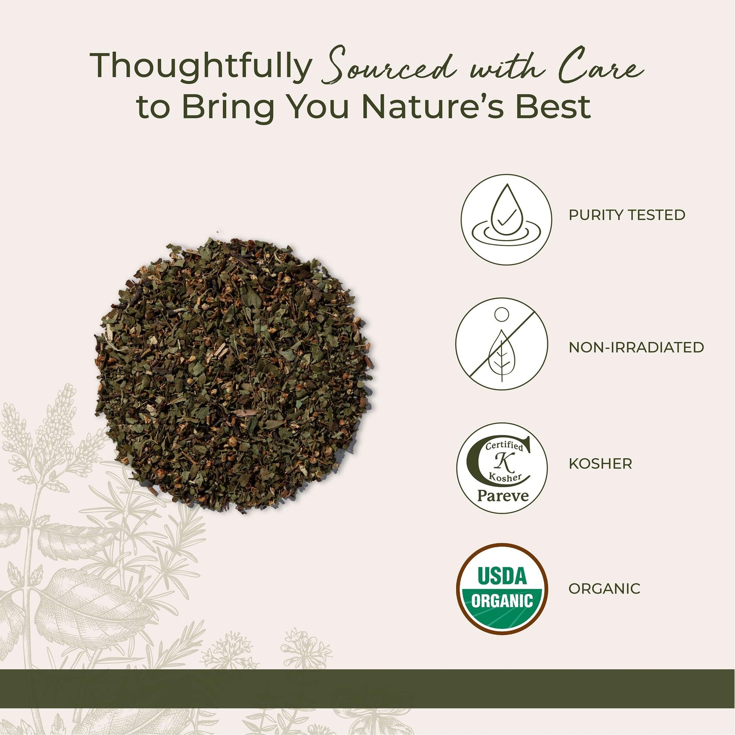 Starwest Hawthorn Leaves & Flowers - Organic Dried Hawthorn Tea, 4 oz