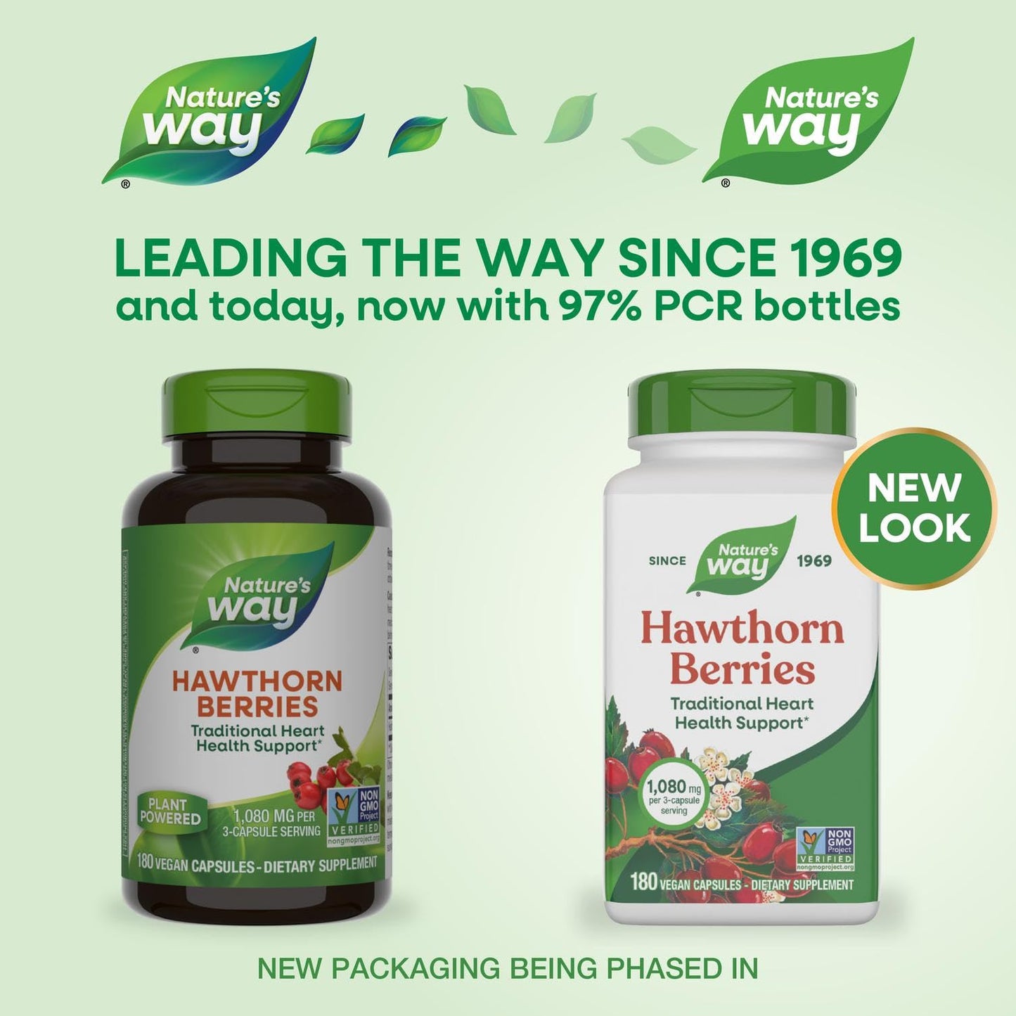 Nature's Way Hawthorn Berries - Heart Health Support, 180 Vcaps | Non-GMO Project Verified