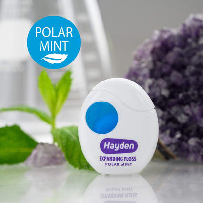 Hayden Expanding Dental Floss – Polar Mint, 6-Pack, Anti-Tartar