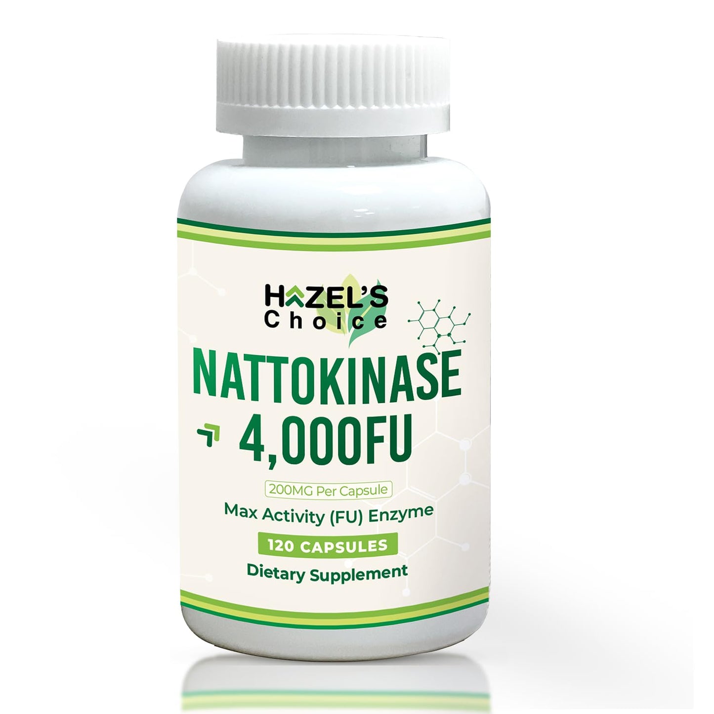 Hazel's Choice Nattokinase 4000 FU – 120 Capsules | 200 mg per Capsule | Non-GMO & Gluten-Free