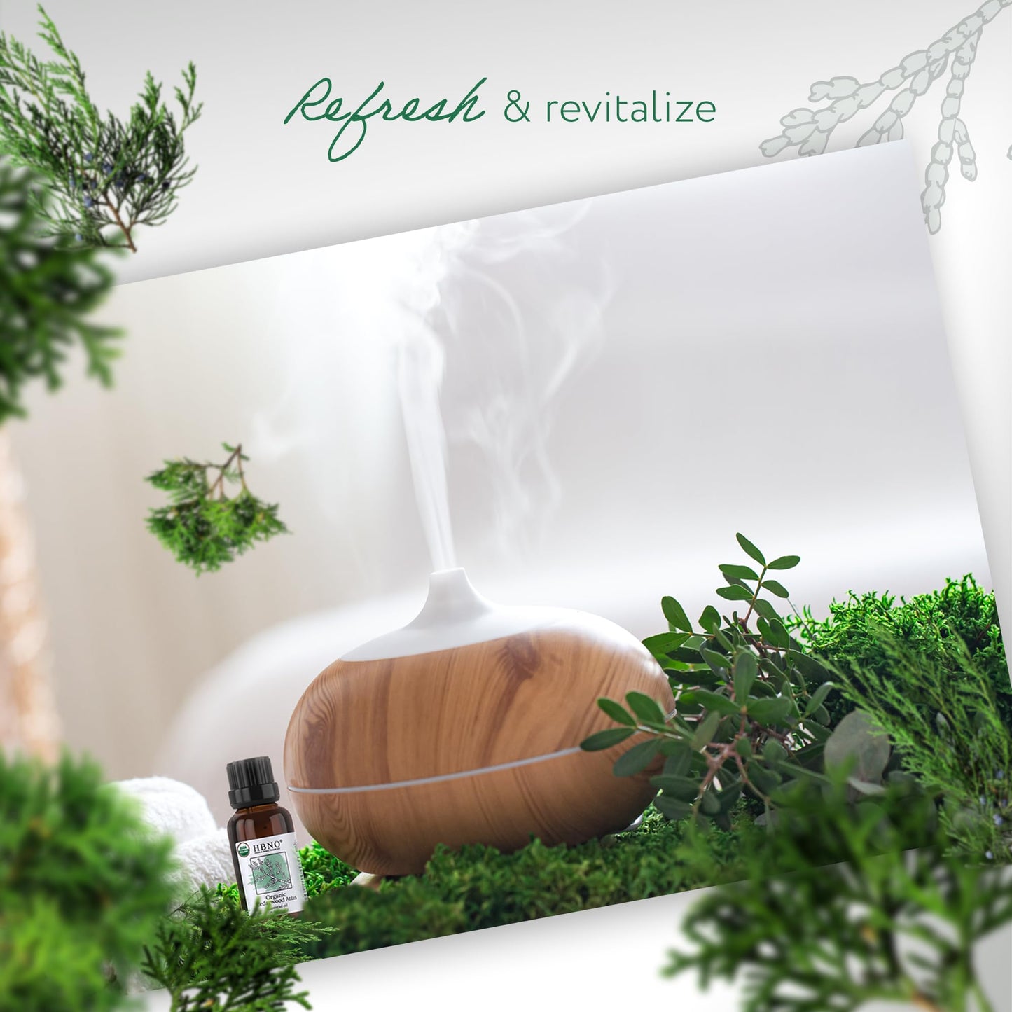 HBNO California Cedarwood Essential Oil - 1 fl oz (30 ml) | USDA Organic
