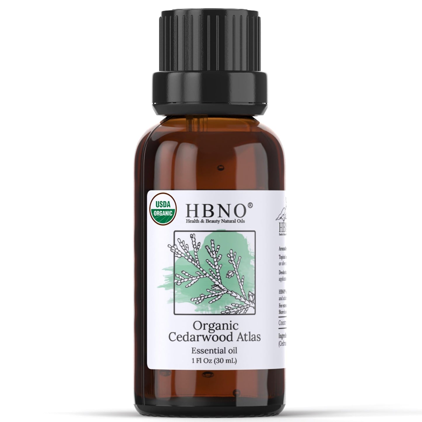 HBNO California Cedarwood Essential Oil - 1 fl oz (30 ml) | USDA Organic