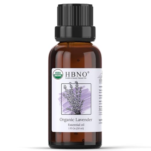 HBNO California Organic Lavender Essential Oil – 1 fl oz (30ml) | USDA Certified Organic