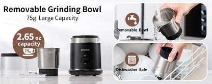 Electric Coffee Grinder 75g with Removable Stainless Steel One Bowl SHARDOR