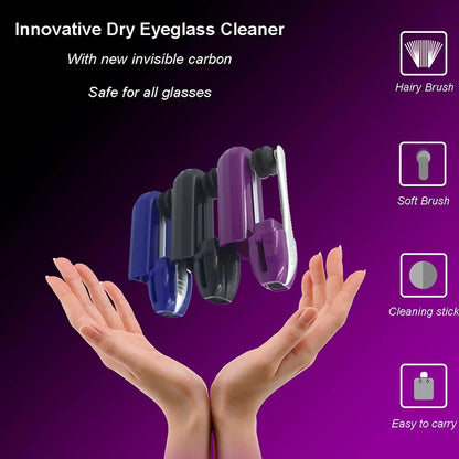 HDWY 3Pcs Portable Eyeglass Cleaner – Microfiber Brush Set for Glasses & Sunglasses | Travel-Friendly