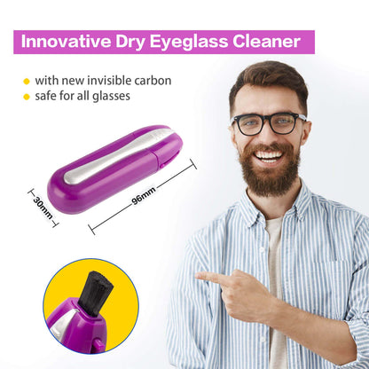 HDWY 3Pcs Portable Eyeglass Cleaner – Microfiber Brush Set for Glasses & Sunglasses | Travel-Friendly