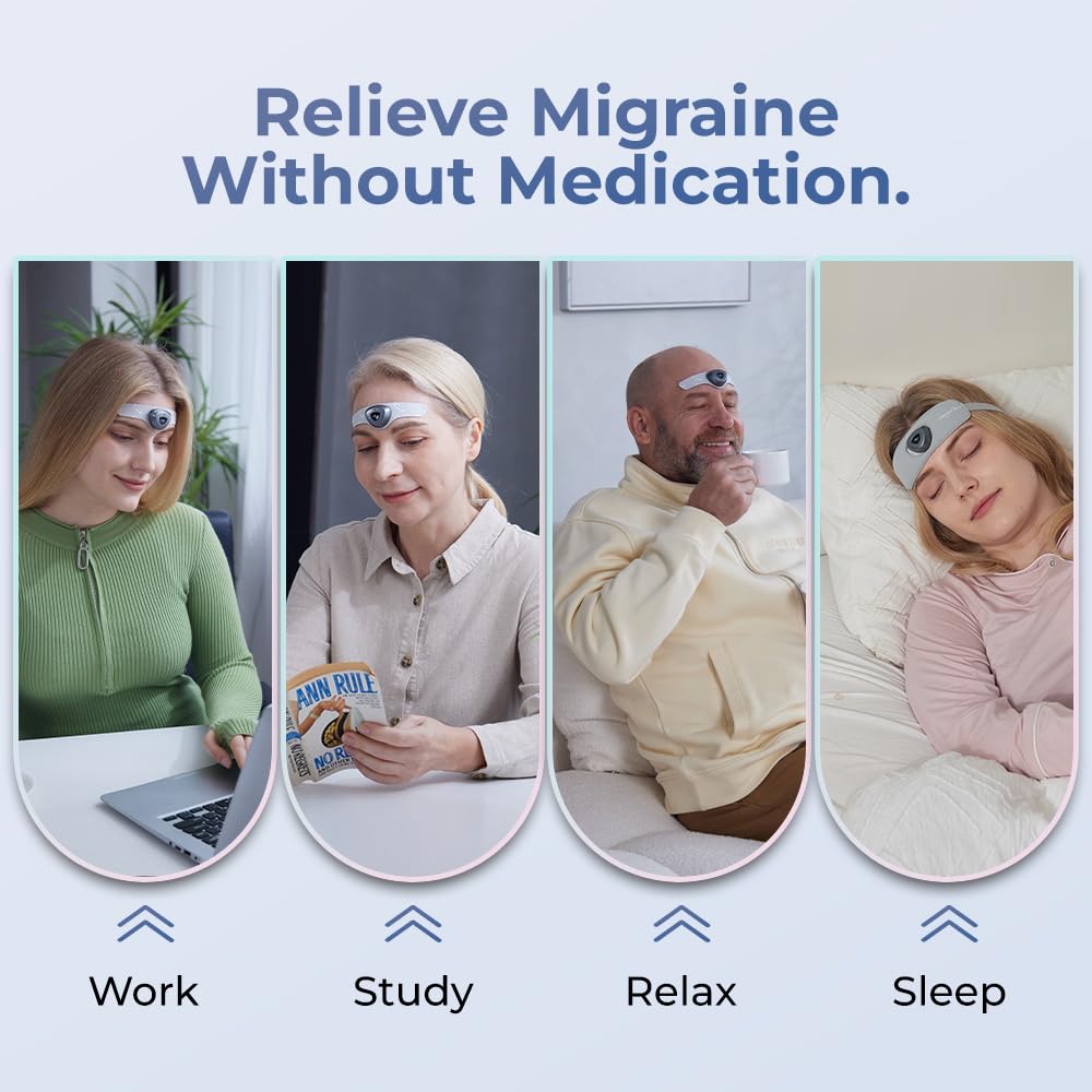 HeadaTerm-2 Migraine Relief Device – Drug-Free, Fast-Acting e-TNS Head Cap (2-Pack)