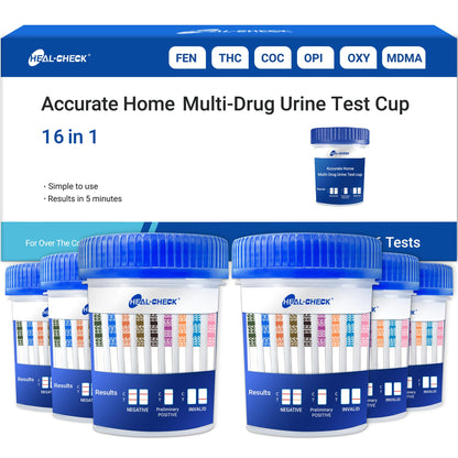 6 Pack 16-Panel Multi-Drug Urine Test Kit – HEAL-CHECK | At-Home Drug Test