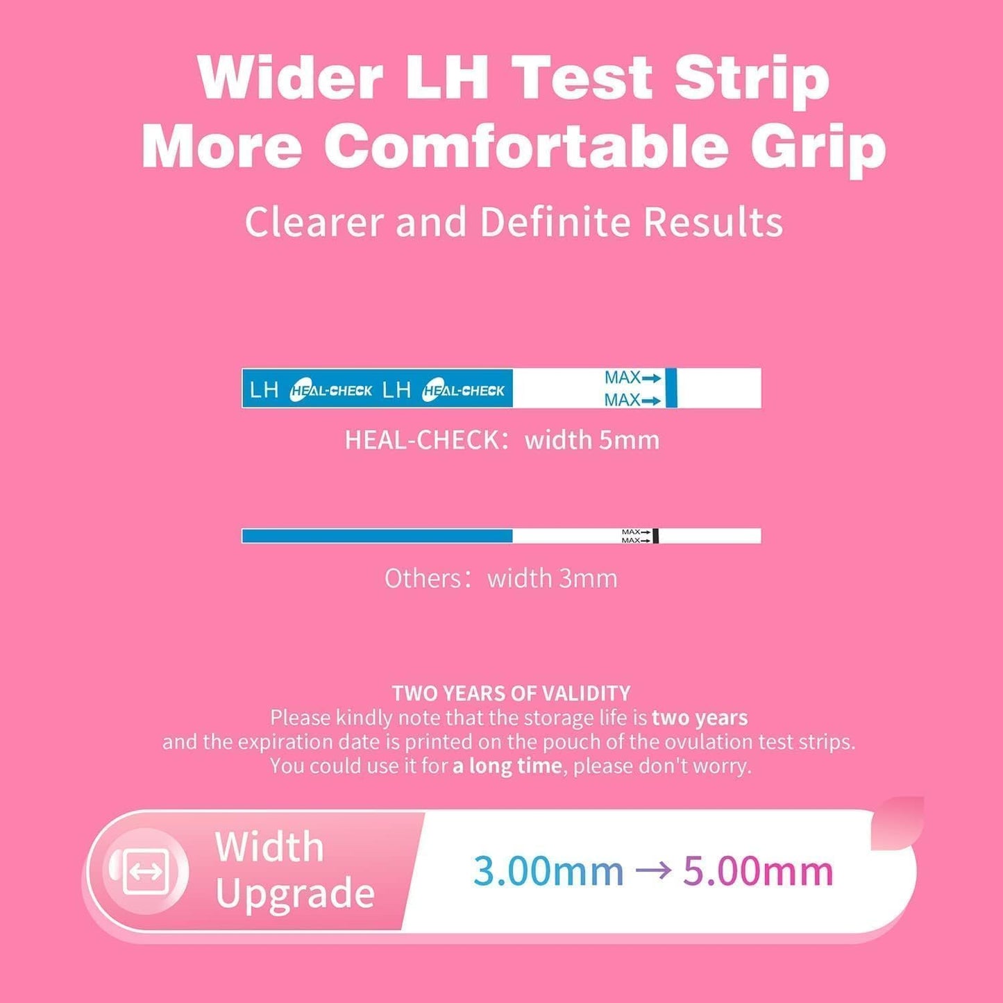 HEAL-CHECK 30 Count Ovulation Test Strips with Cups - Bulk LH Ovulation Predictor Kit